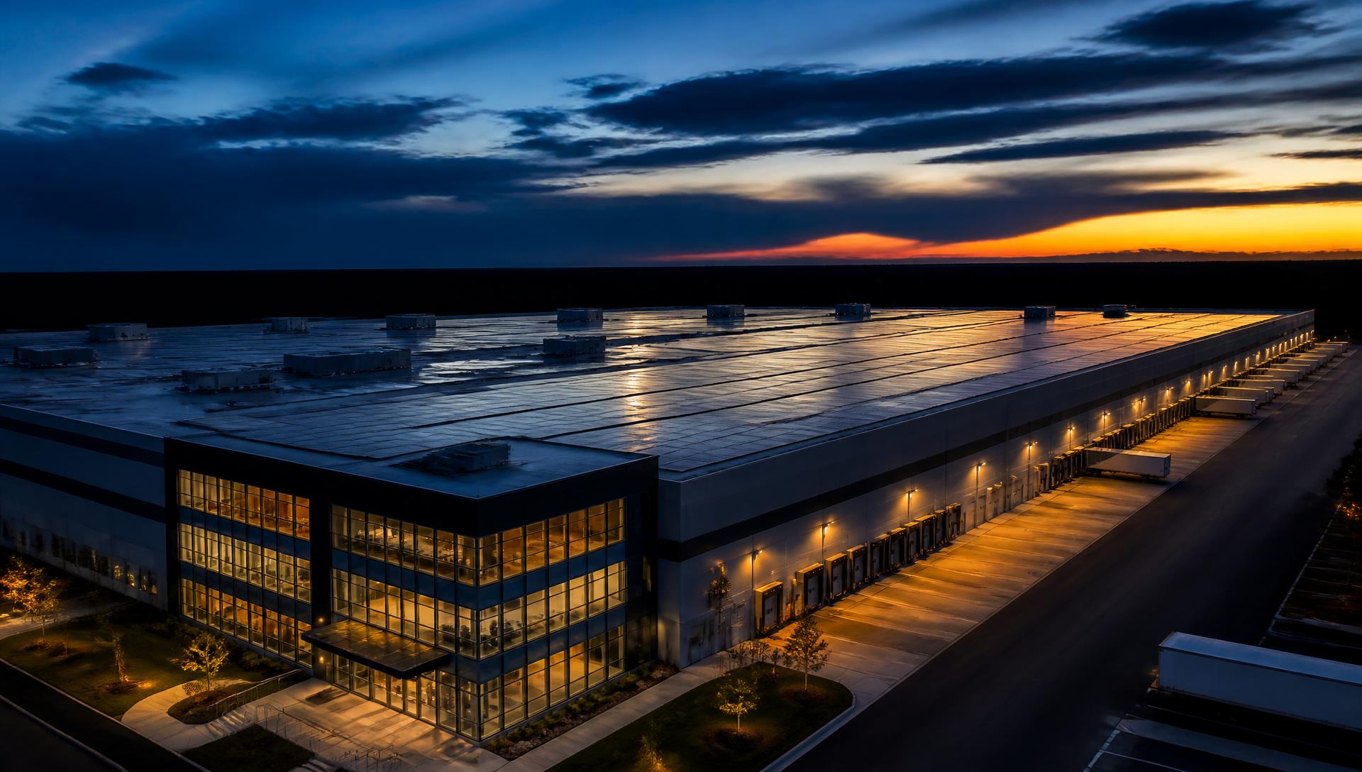 Rooftop solar on a commercial building
